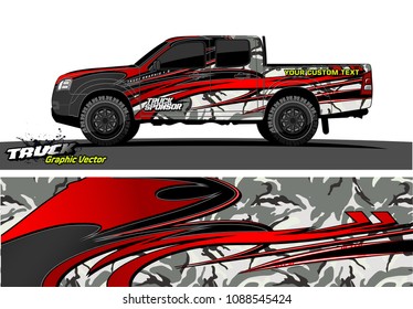 truck wrap design vector. abstract background for vehicle vinyl branding