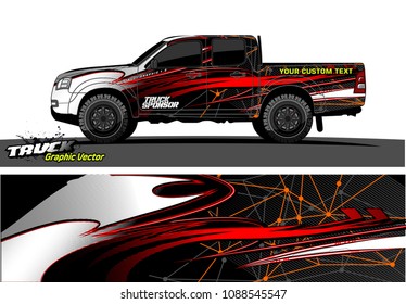 truck wrap design vector. abstract background for vehicle vinyl branding