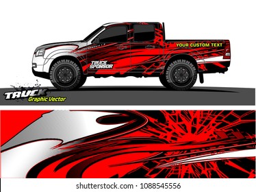 truck wrap design vector. abstract background for vehicle vinyl branding