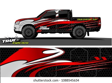 truck wrap design vector. abstract background for vehicle vinyl branding