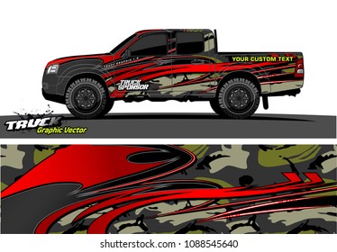 truck wrap design vector. abstract background for vehicle vinyl branding