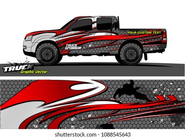 truck wrap design vector. abstract background for vehicle vinyl branding