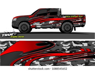 truck wrap design vector. abstract background for vehicle vinyl branding
