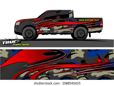 truck wrap design vector. abstract background for vehicle vinyl branding