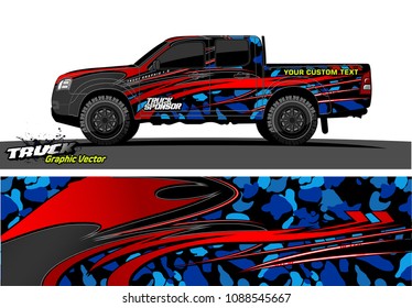 truck wrap design vector. abstract background for vehicle vinyl branding