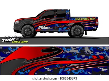 truck wrap design vector. abstract background for vehicle vinyl branding