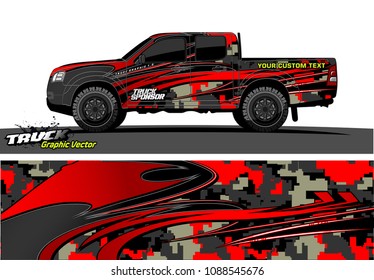truck wrap design vector. abstract background for vehicle vinyl branding