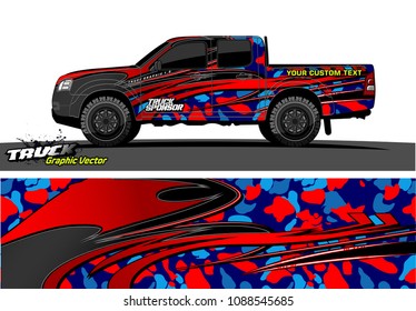 truck wrap design vector. abstract background for vehicle vinyl branding