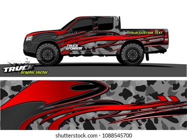 truck wrap design vector. abstract background for vehicle vinyl branding