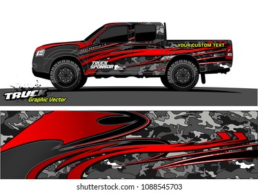 truck wrap design vector. abstract background for vehicle vinyl branding
