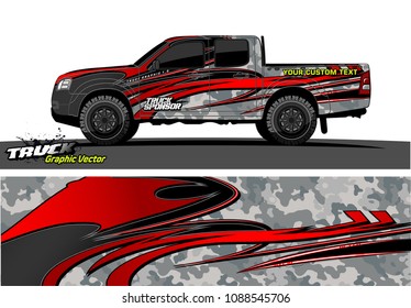 truck wrap design vector. abstract background for vehicle vinyl branding