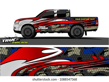 
truck wrap design vector. abstract background for vehicle vinyl branding