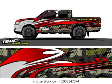 
truck wrap design vector. abstract background for vehicle vinyl branding