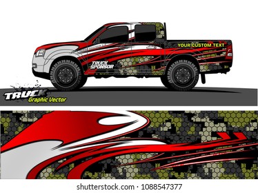 truck wrap design vector. abstract background for vehicle vinyl branding