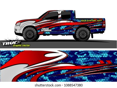 truck wrap design vector. abstract background for vehicle vinyl branding