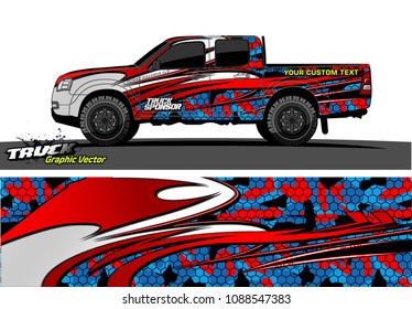truck wrap design vector. abstract background for vehicle vinyl branding