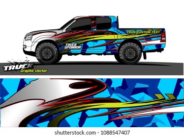 
truck wrap design vector. abstract background for vehicle vinyl branding
