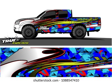 
truck wrap design vector. abstract background for vehicle vinyl branding