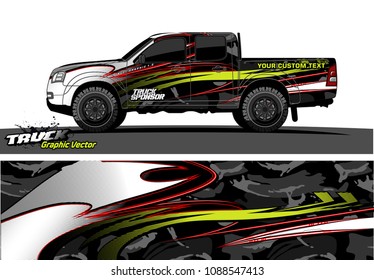 truck wrap design vector. abstract background for vehicle vinyl branding