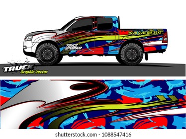 truck wrap design vector. abstract background for vehicle vinyl branding