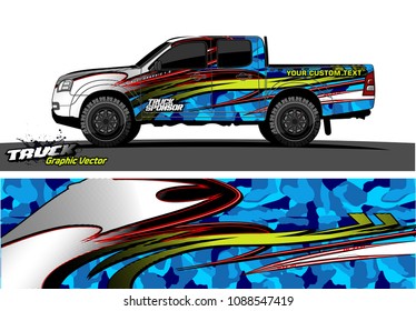 truck wrap design vector. abstract background for vehicle vinyl branding