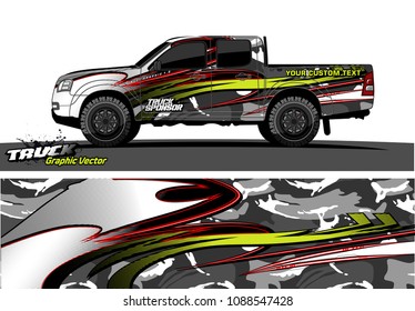 
truck wrap design vector. abstract background for vehicle vinyl branding