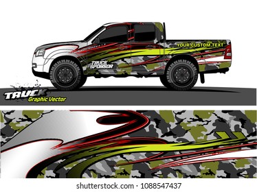 truck wrap design vector. abstract background for vehicle vinyl branding
