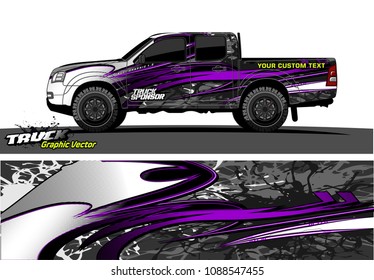 truck wrap design vector. abstract background for vehicle vinyl branding