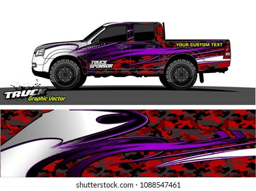 
truck wrap design vector. abstract background for vehicle vinyl branding