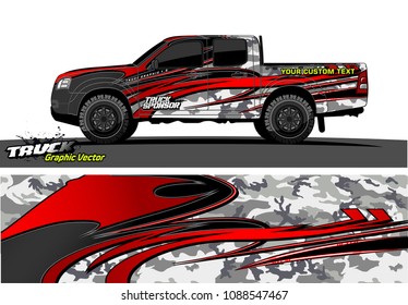 
truck wrap design vector. abstract background for vehicle vinyl branding
