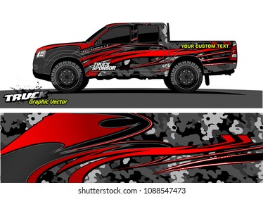 
truck wrap design vector. abstract background for vehicle vinyl branding
