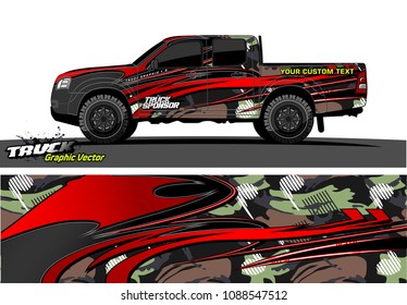 
truck wrap design vector. abstract background for vehicle vinyl branding