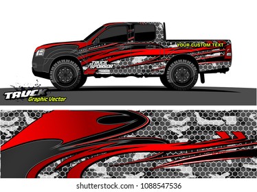 truck wrap design vector. abstract background for vehicle vinyl branding