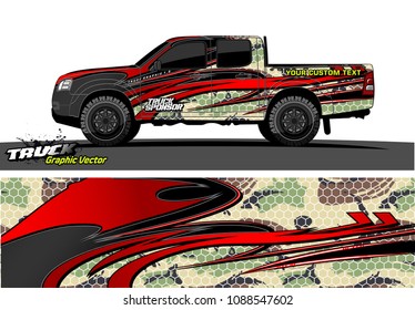 
truck wrap design vector. abstract background for vehicle vinyl branding