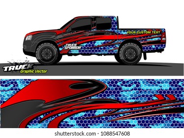 
truck wrap design vector. abstract background for vehicle vinyl branding