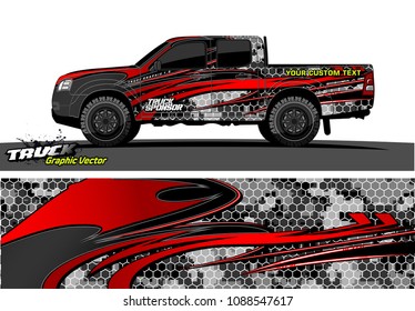 truck wrap design vector. abstract background for vehicle vinyl branding