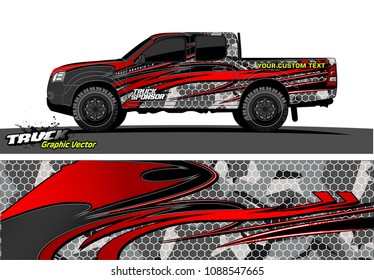 
truck wrap design vector. abstract background for vehicle vinyl branding