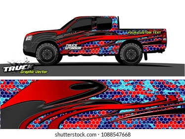 truck wrap design vector. abstract background for vehicle vinyl branding