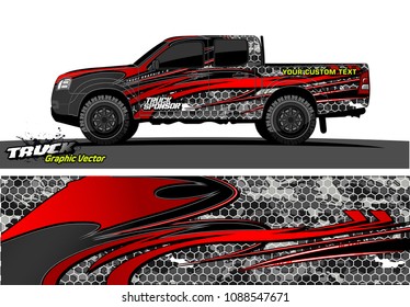 truck wrap design vector. abstract background for vehicle vinyl branding