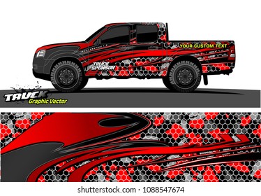 truck wrap design vector. abstract background for vehicle vinyl branding