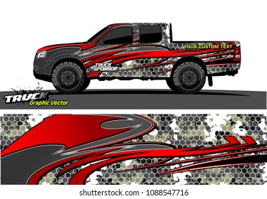 truck wrap design vector. abstract background for vehicle vinyl branding