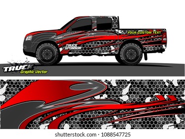 
truck wrap design vector. abstract background for vehicle vinyl branding