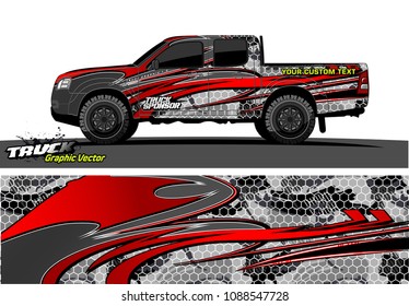 truck wrap design vector. abstract background for vehicle vinyl branding