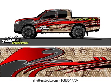 truck wrap design vector. abstract background for vehicle vinyl branding