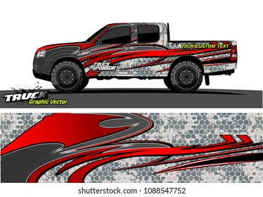 truck wrap design vector. abstract background for vehicle vinyl branding