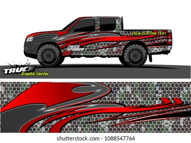 truck wrap design vector. abstract background for vehicle vinyl branding