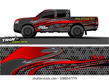 truck wrap design vector. abstract background for vehicle vinyl branding
