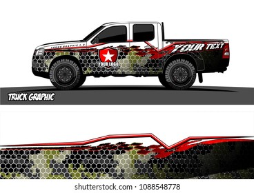 truck wrap design vector. abstract background for vehicle vinyl branding
