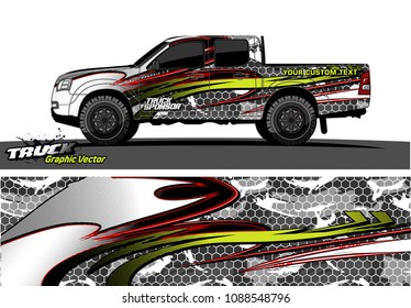 truck wrap design vector. abstract background for vehicle vinyl branding