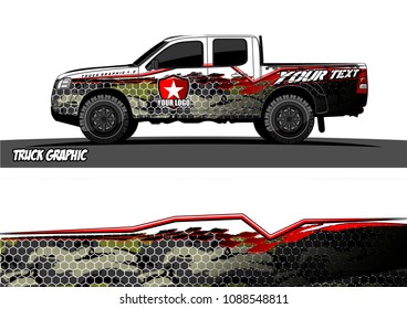 truck wrap design vector. abstract background for vehicle vinyl branding